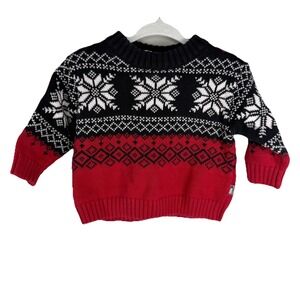 KRU Boy's Size 6-9 months Warm Sweater Long Sleeve | Knit Good Condition Festive